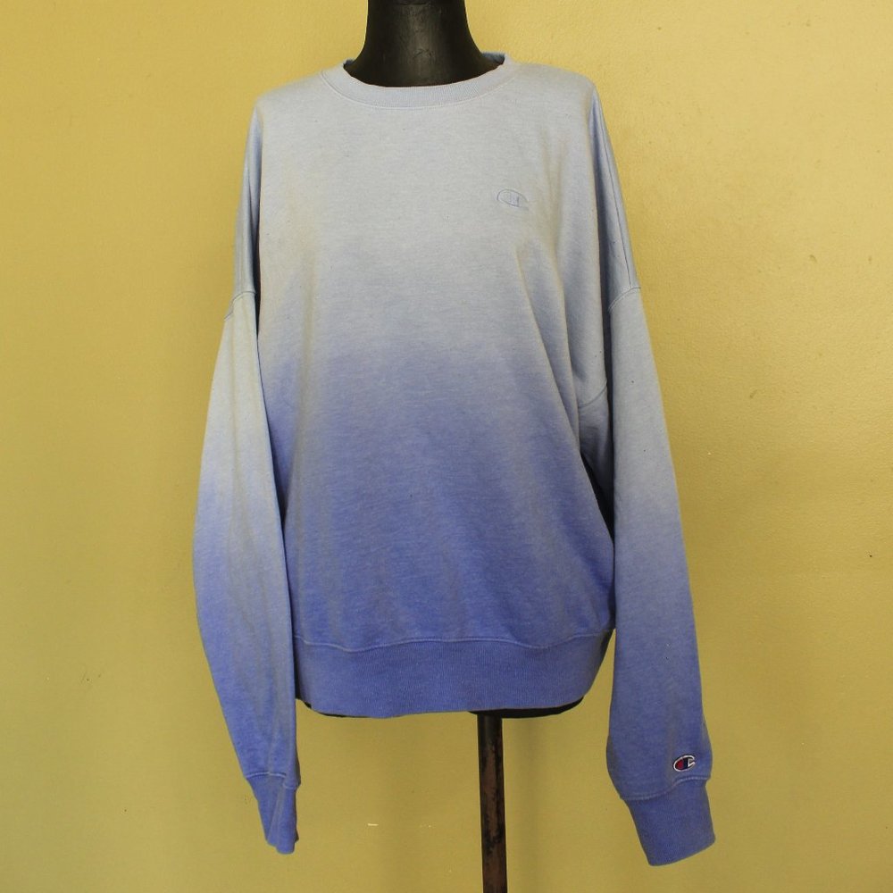 Ombre Blue POWERBLEND FLEECE CREW Sweatshirt